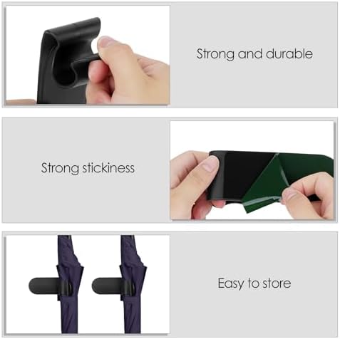 6 Pack Car Umbrella Holder Hooks, Self-Adhesive Organizer Clips - Image 3