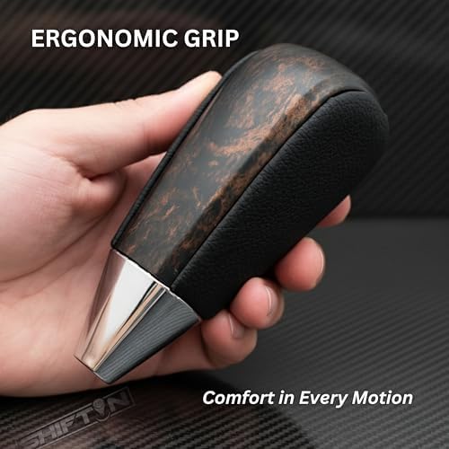 Leather and Wood Gear Shift Knob - Image 4