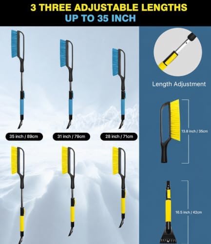 YeewayVeh 2 Pack 35in Car Snow Brush Windshield Ice Scraper - Image 6