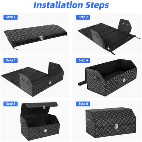 Car Trunk Organizer with Sturdy Faux Leather Lid - Image 7
