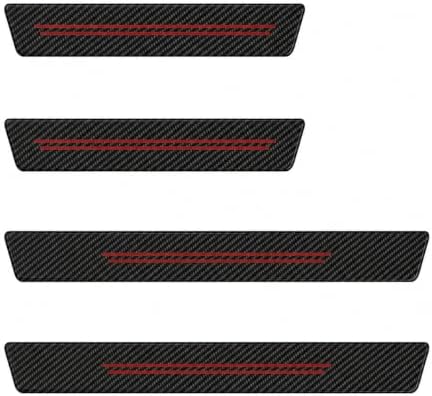 4PCS Carbon Fiber Car Door Entry Guard Sill Protector Cover by Unknown