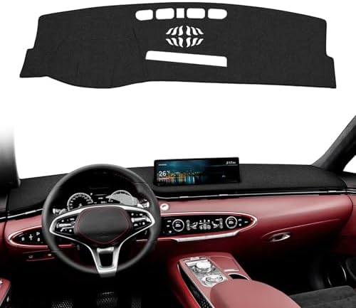 CARTIST Black Dash Cover for 2022-2025 Genesis GV70 Dashboard Cover Mat by cartist
