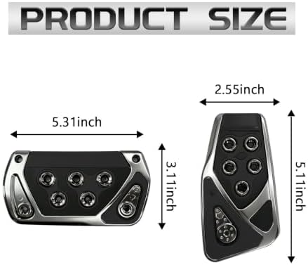 2 PCS Car Pedal Covers, Automatic Transmission Brake and Gas Pedal Pads - Image 2