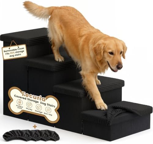 4-Step Wide Dog Stairs 23" H by Fecuria