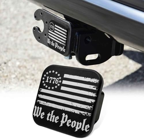 2 Inch USA Flag We The People Trailer Hitch Cover Rubber Receiver Tube Plug Cap by Unknown