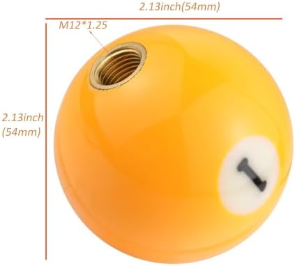 1 Ball Billiard Shift Knob Polished Car Racing Gear Shifter Grip - Image 2