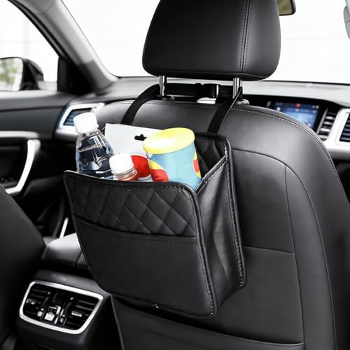 Car Seat Back Organizer, Leather Automotive Backseat Hanging Storage Pocket - Image 5