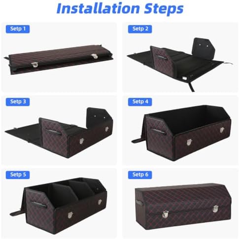 Car Trunk Organizer with Sturdy Faux Leather Lid - Image 7