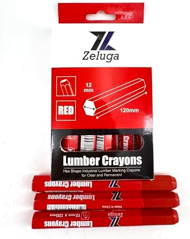 Zeluga 4.7in. x 0.47in. Hex Shape Industrial Lumber Marking Crayons - Image 4