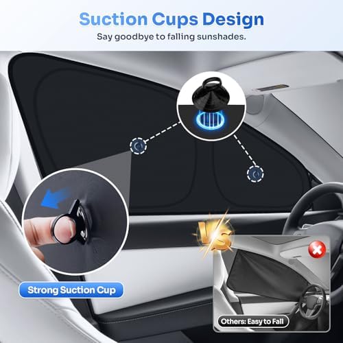 Canvcle Upgraded Window Shades for 2020-2024 Tesla Model Y Accessories - Image 3
