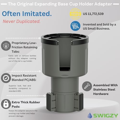 Swigzy Car Cup Holder Expander, Water Bottle Adapter Extender Insert - Image 2