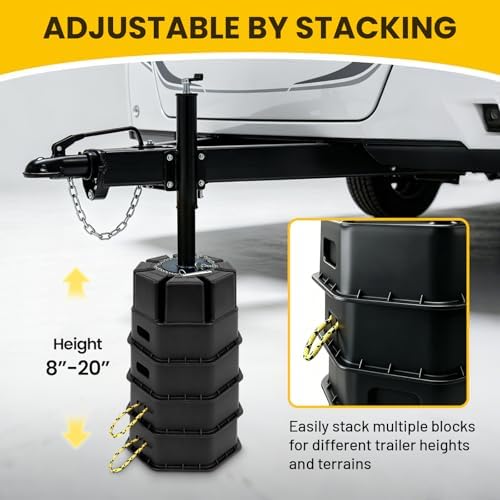 HOXWELL 4PCS 8''H RV Trailer Jack Block - Image 5