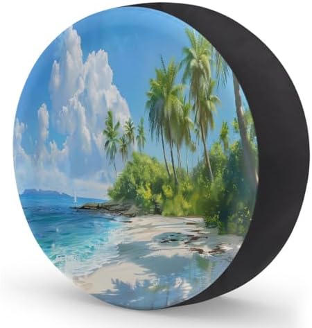 Summer Beach Sea Spare Tire Cover Dust-Proof Wheel Protector - Image 2