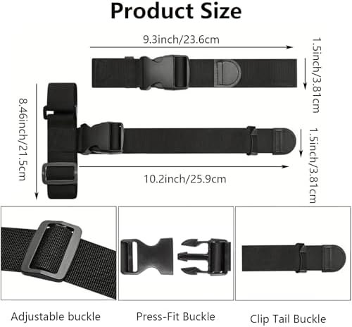 Luggage Straps, Add a Bag Luggage Strap, Heavy Duty Adjustable Suitcase Belt - Image 3