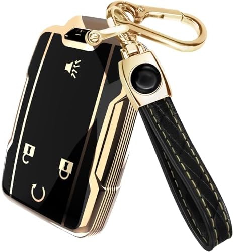Lucrum Compatible with Chevy, Buick Key Fob Cover & Keychain by Lucrum
