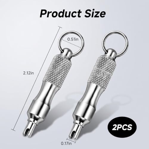 2PCS Tire Valve Stem Removal Tool, Portable Valve Core Remover - Image 2