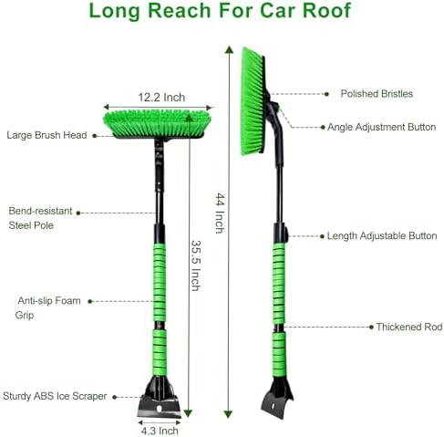 SEAAES 44 Inch Ice Scraper and Snow Brush - Image 6