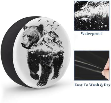 Bear Spare Tire Cover Waterproof Dust-Proof Spare Wheel Covers - Image 4