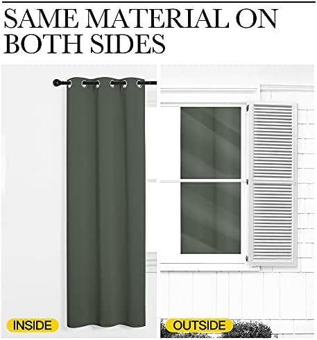 NICETOWN Dark Mallard Blackout Curtains - Image 6