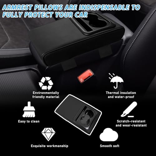 Car Center Console Armrest Pillow, Memory Foam Auto Armrest Box Cover - Image 4