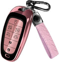 Lucrum Compatible with Hyundai Key Fob Cover & Keychain by Lucrum