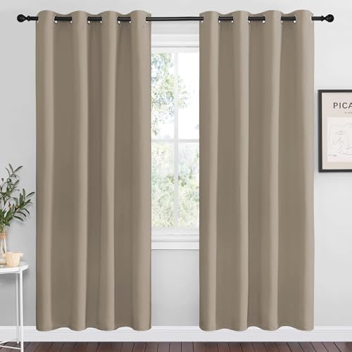 NICETOWN Taupe Blackout Curtains 78" Long by NICETOWN