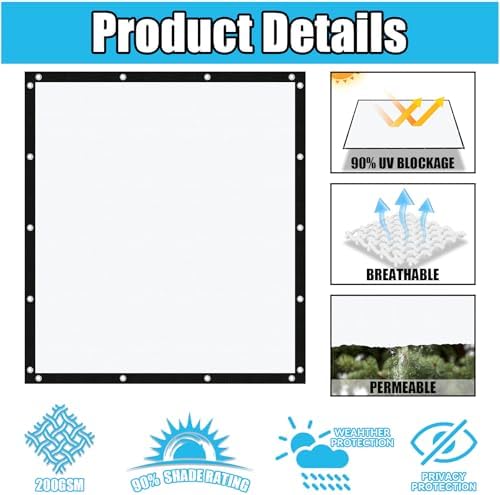 Amagenix 90% Pergola Shade Cover 4' X 14' Sun Shade Cloth - Image 2