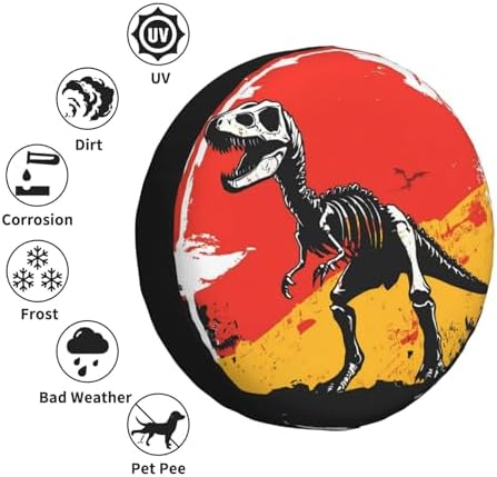 Spare Tire Cover for RV Camper, Dinosaur Tire Cover Protectors, Weatherproof - Image 5