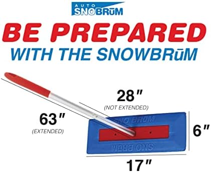 SNOBRUM - Snow Remover for Cars and Trucks - 28 to 63 Inch Automotive Snow - Image 4
