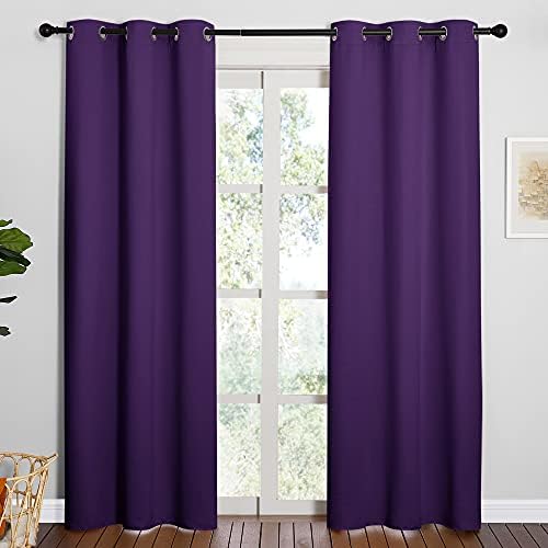 NICETOWN Triple Weave Blackout Curtains, 42 x 84-in, Royal Purple - Image 2