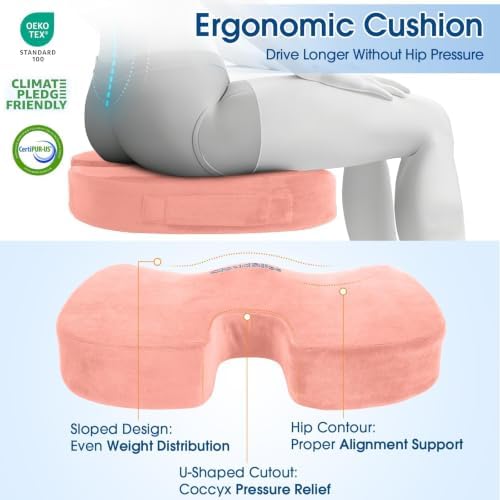 CloudBliss Ergonomic Seat Cushion & Lumbar Support Pillow Set - Image 6