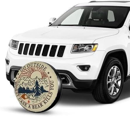 Go Outside Worst Case A Bear Kill You Spare Tire Cover Weatherproof Wheel - Image 6