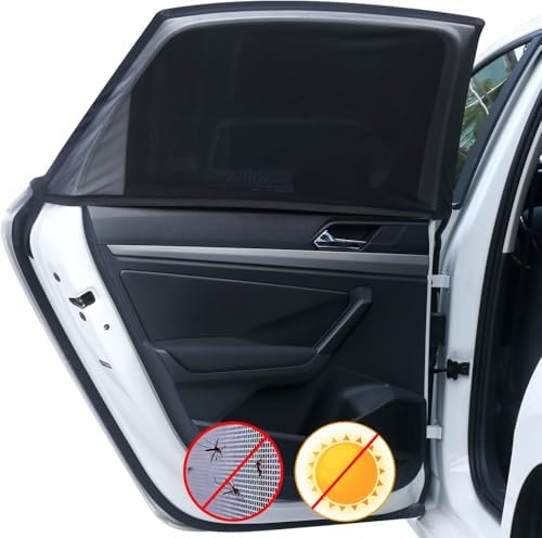 Upgraded Car Rear Side Window Shades, Breathable Mesh Stretch Window Covers by Yayalovehomee