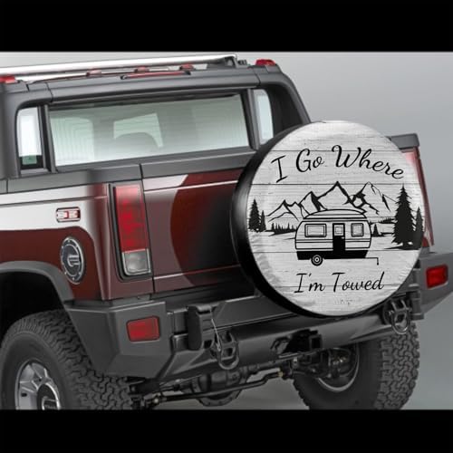 I Go Where I'm Towed Spare Tire Cover Waterproof Dust-Proof Universal 17 Inch - Image 5