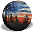 Spare Tire Cover American Flag Waterproof Dust-Proof Universal 16 Inch Wheel by Unknown