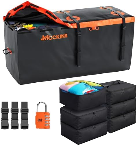 Mockins 30 CuFt Trailer Hitch Cargo Carrier Bag & Packing Cubes 29"x23"x12" by Mockins
