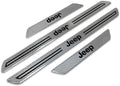 iPick Image for Jeep Silver Real Carbon Fiber 4 Pcs Universal Door Sill Step by Unknown