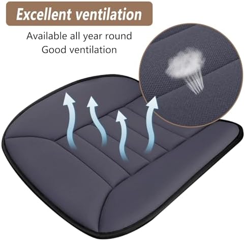 MYFAMIREA 2PCS Car Seat Cushion Pad 1.2" Thick Comfort Seat Protector - Image 3