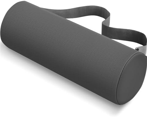 CushZone Memory Foam Lumbar Roll Support Pillow, Large Gray by CushZone