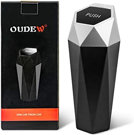 Car Trash Can with Lid, 15 Trash Bags, 1 Pack by OUDEW