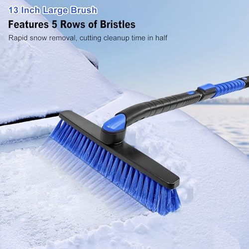 HEEYA 48 Inch Long Snow Brush for SUV, Ice Scraper and Brush - Image 3