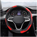 KITUREK 15" Car Steering Wheel Cover, Carbon Fiber Leather by KITUREK