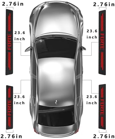 Door Sill Protectors for Kia Forte LX & GT & GT-Line & LXS & EX, Carbon Fiber - Image 5
