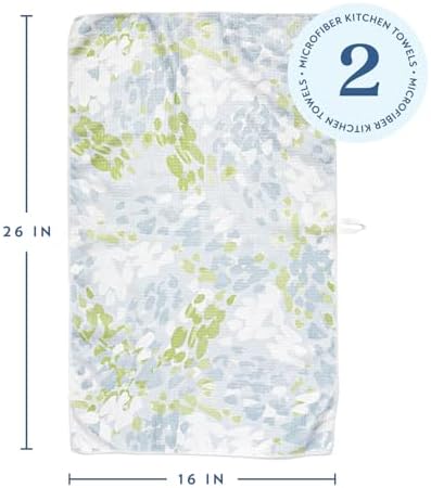 ELYN Microfiber Kitchen Dish Towel Set, Quick-Dry & Absorbent Waffle Weave - Image 2
