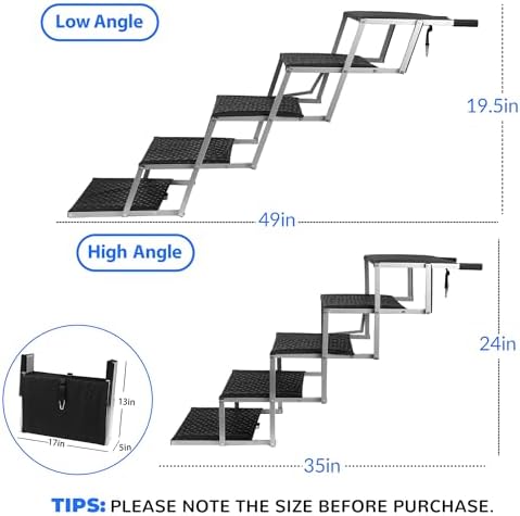 Foldable Dog Stairs for Car, 5 Steps - Image 2