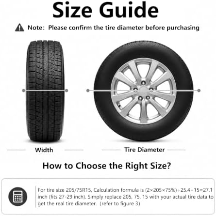 Tire Covers 4 Pack, Fit 27-29 Inch Tire Diameter - Image 2