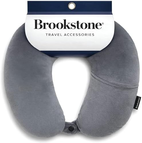Brookstone Microbead Neck Pillow Soft Travel Pillow by Unknown