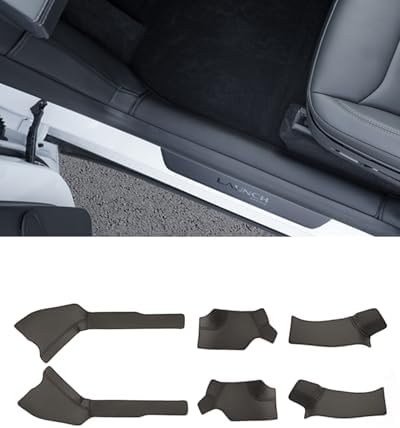 Model Y Juniper Door Sill Protector, 5 Seater Leather Fabric Door Sill by YOKOOHITECH