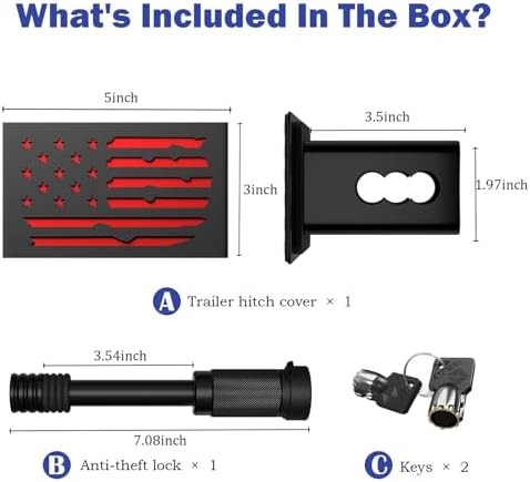 OGYE 2 Inch Trailer Hitch Cover - Image 6