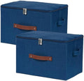 2PCS Storage Bins with Zipper Lids Decorative Lidded Basket Box by VinneGenzz